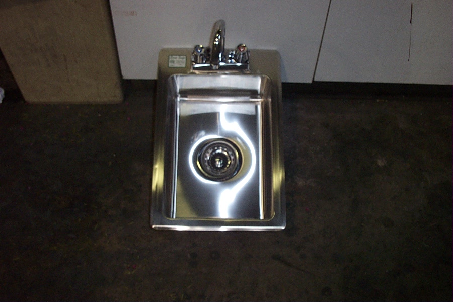 1 compartment stainless steel drop in hand sink