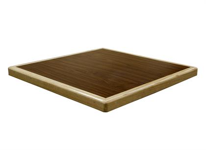 commercial restaurant laminated table top full water fall wood edge