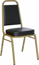 black vinyl commercial stacking chairs