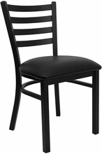 restaurant steel frame chair black