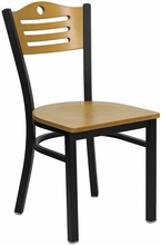 metal restaurant dining chairs slat back