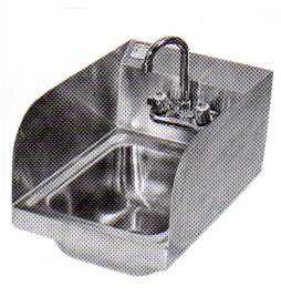 commercial space saving hand sink splash guard